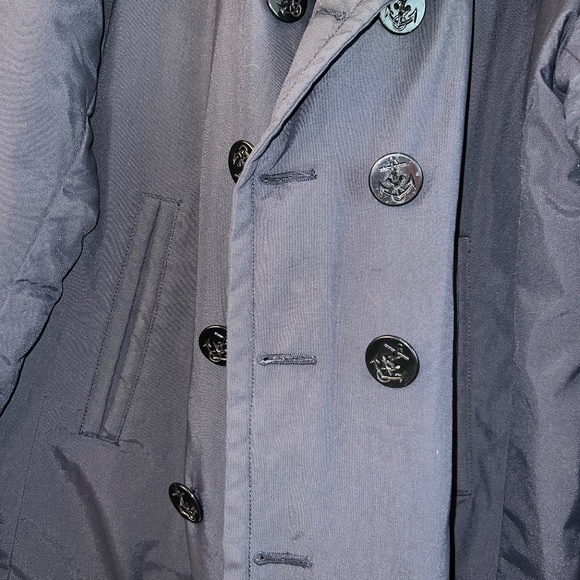 SCHOTT Bros - Vintage Peacoat - 2 in 1 Collar Lined Coat- Navy XL - 80% OFF SALE - Picture 8 of 16